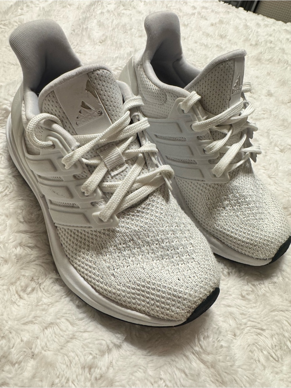Adidas White Running Sneakers - for little
Boy size 12k